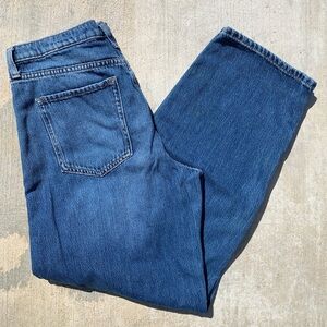 Banana Republic Barrel Fit Jeans High Rise Premium Denim Size 29 Boho Minimalist